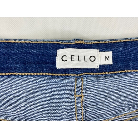 Cello Women Medium Denim Shorts Blue Distressed Boyfriend Cuff NWT - Picture 5 of 8